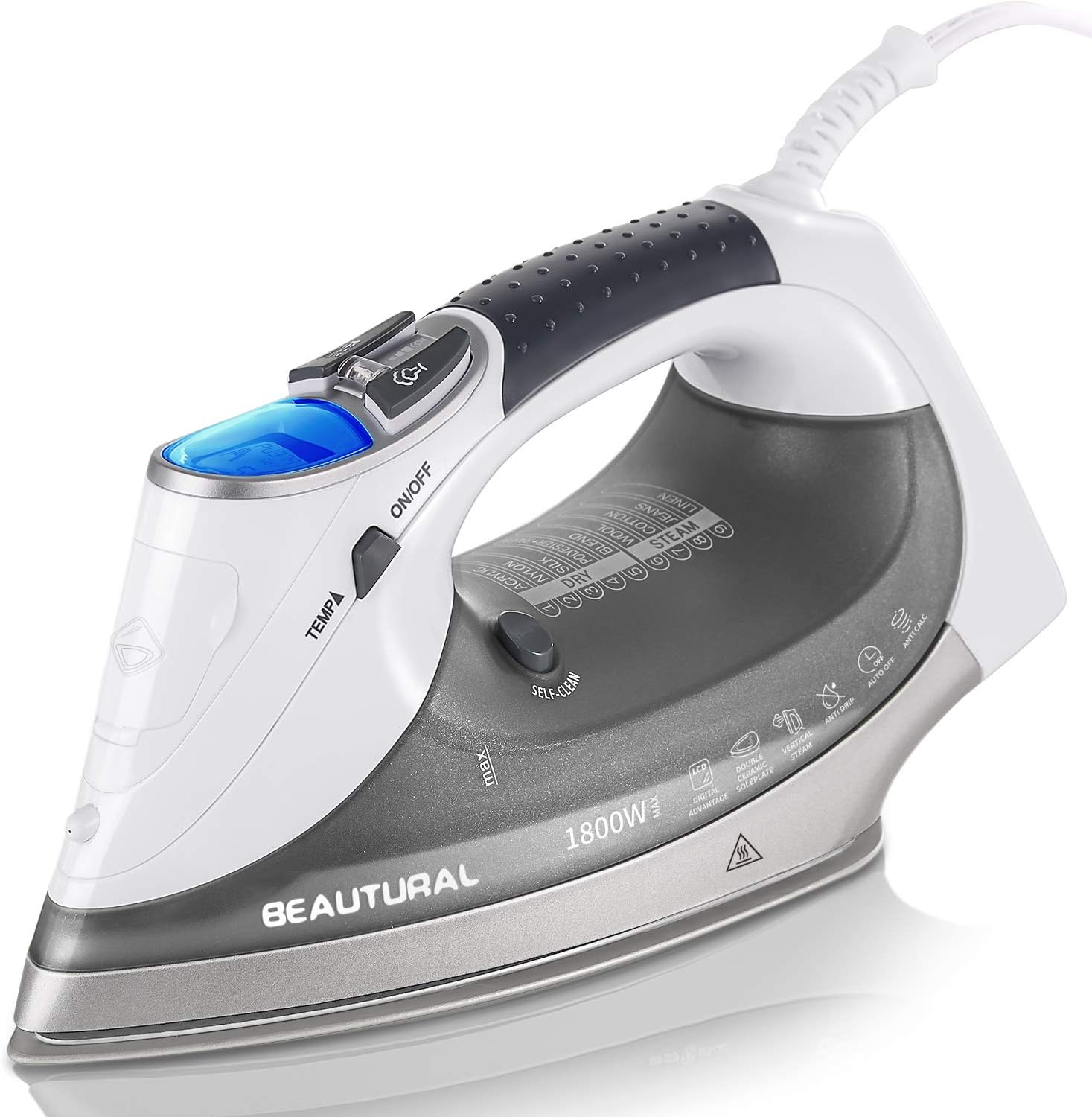 BEAUTURAL Steam Iron LCD Display